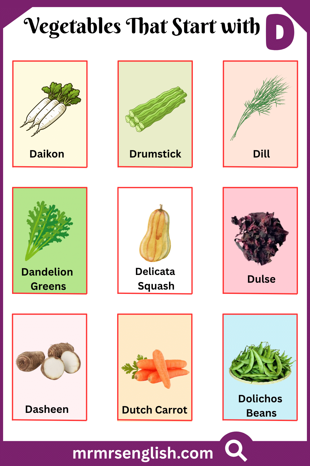 Vegetables That Start with D