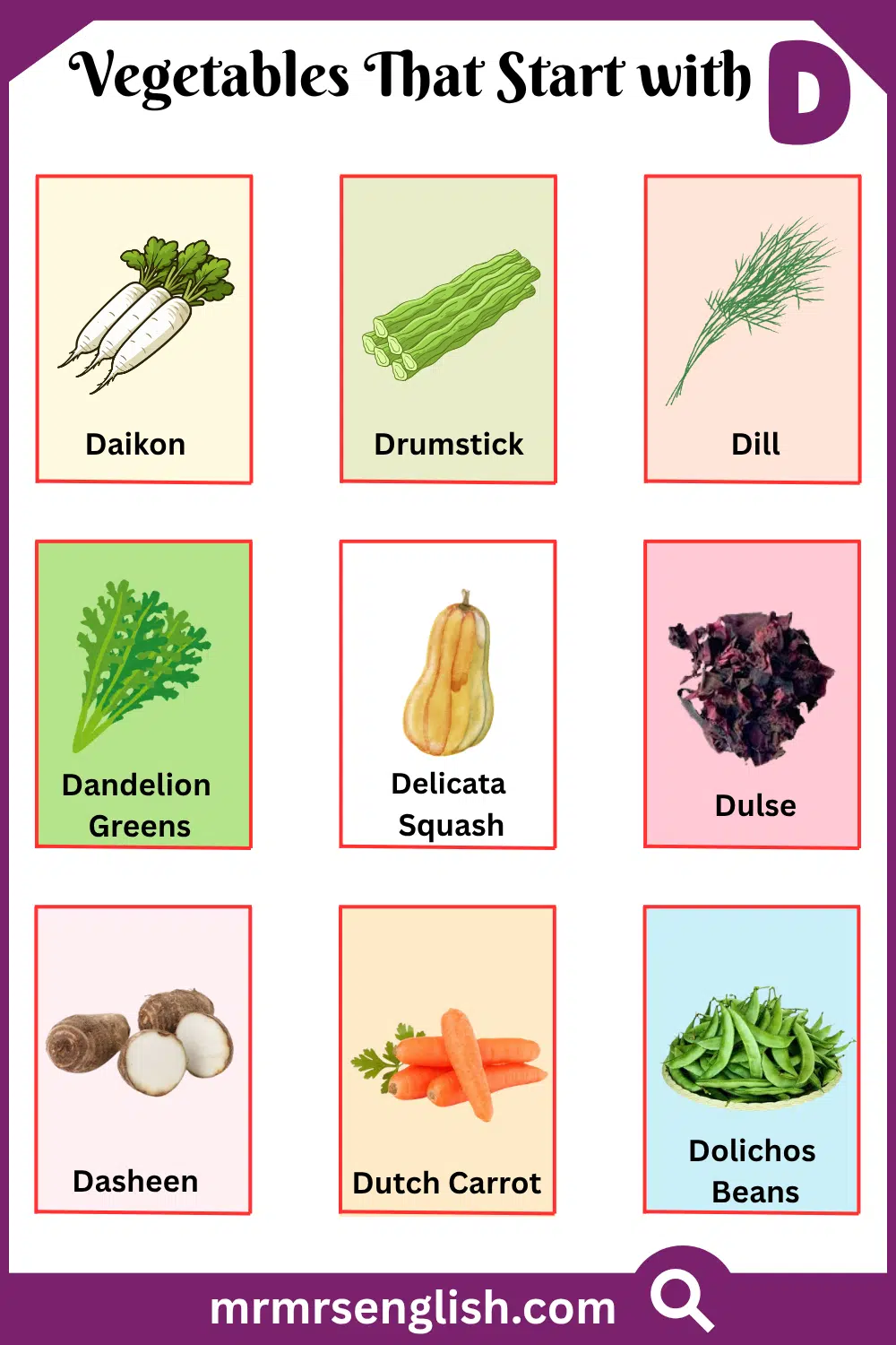 Vegetables That Start with D