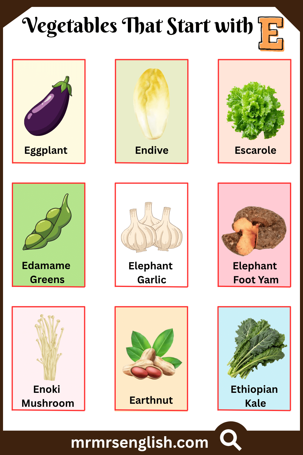 Vegetables That Start with E