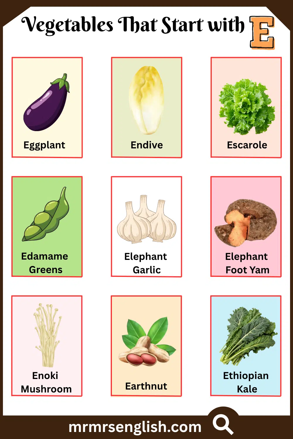 Vegetables That Start with E