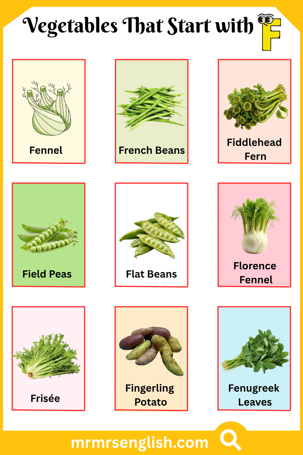Vegetables That Start with F