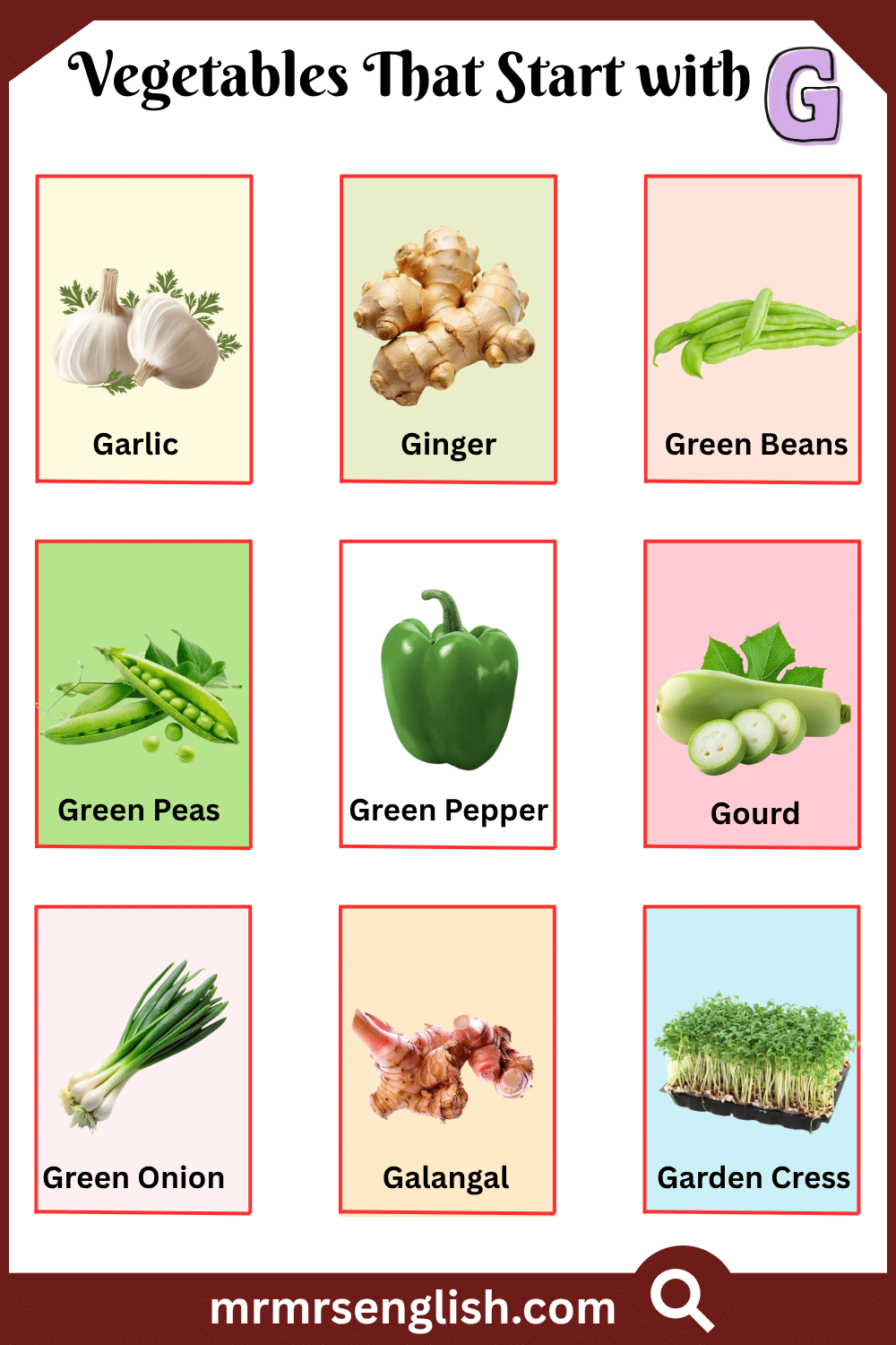 Vegetables That Start with G