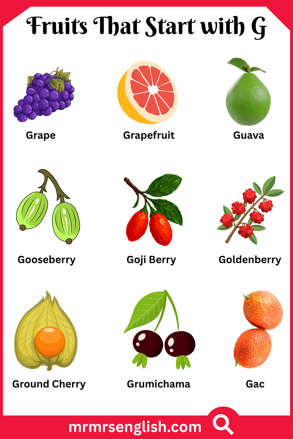Fruits That Start with G