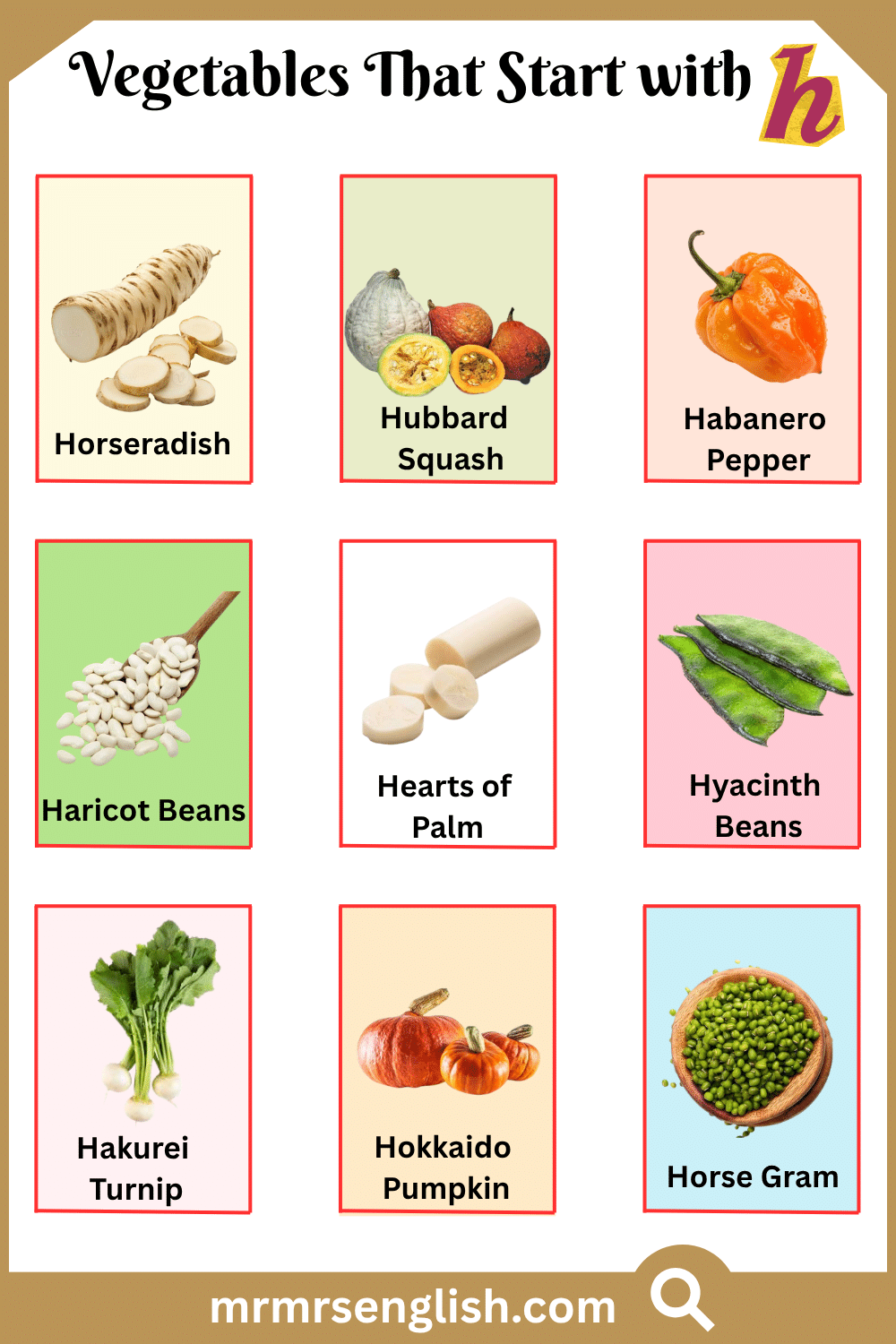 Vegetables That Start with H