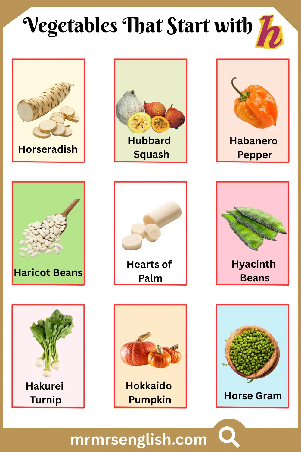 Vegetables That Start with H