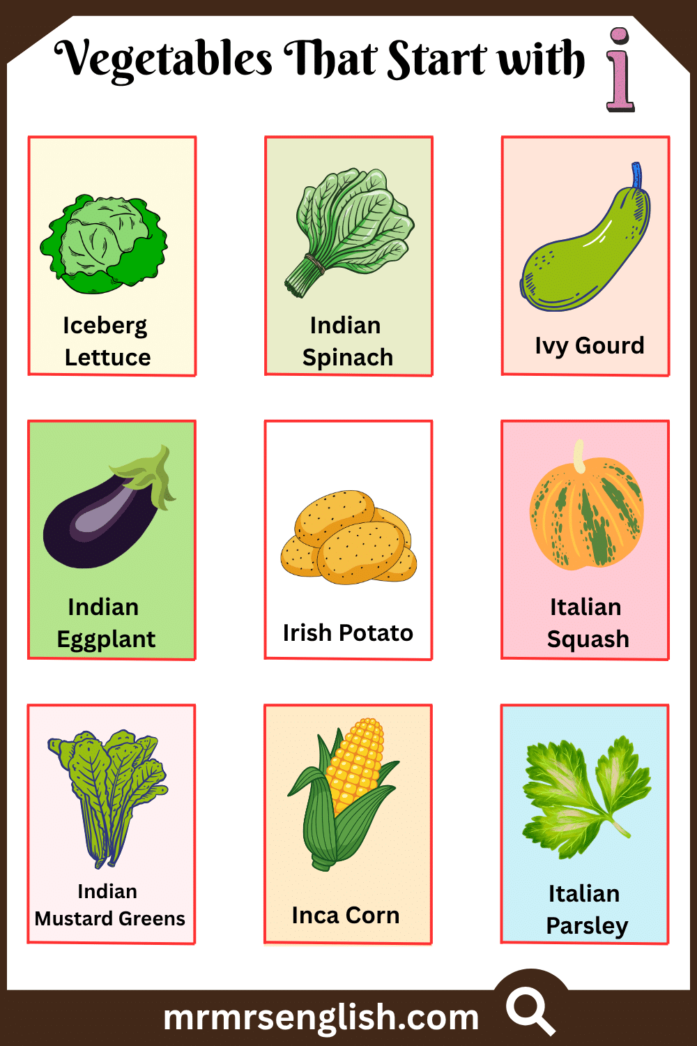 Vegetables That Start with I