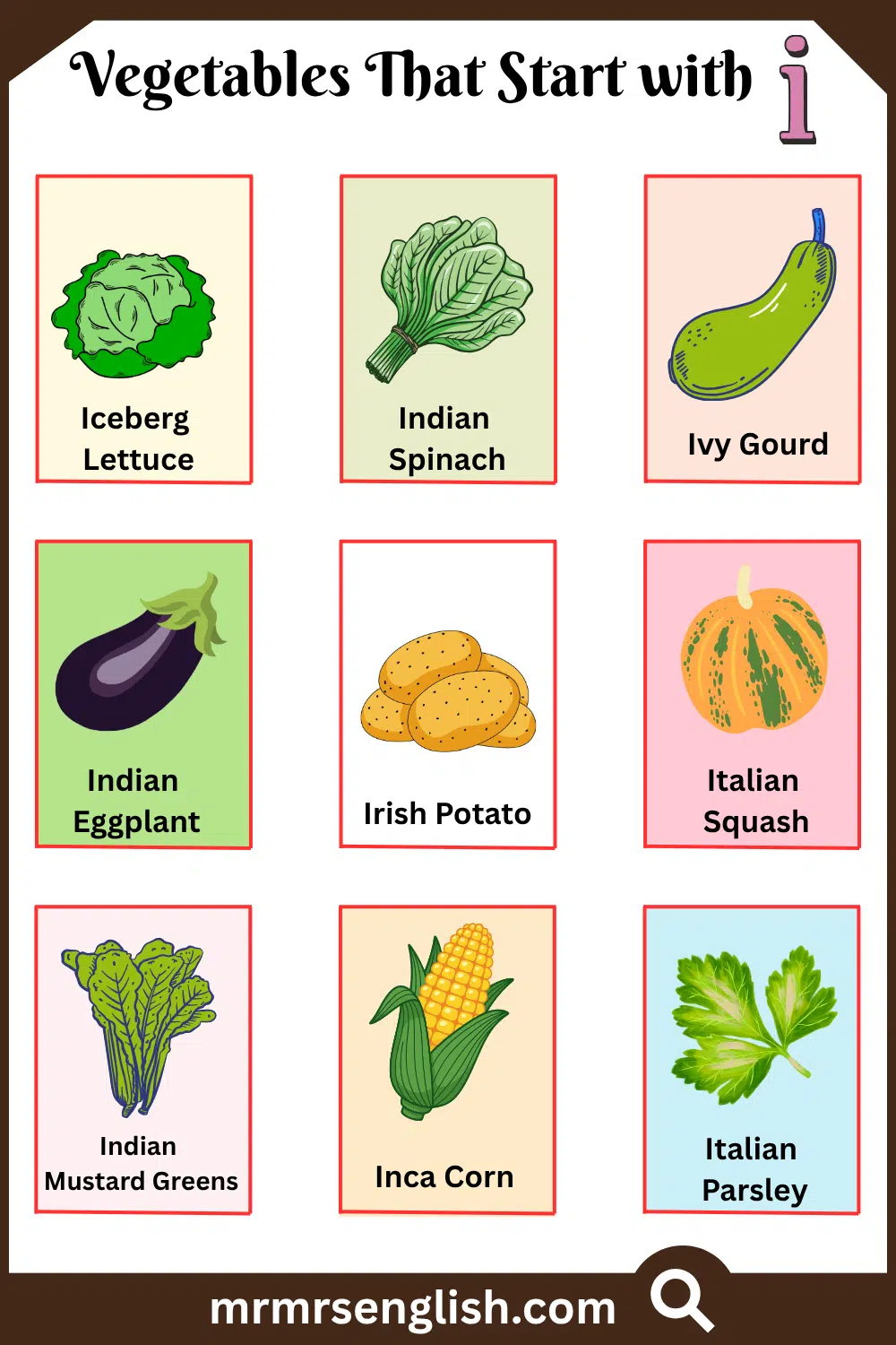 Vegetables That Start with I