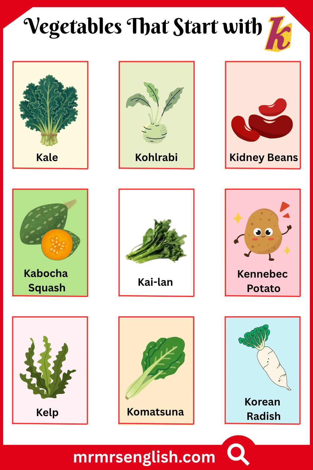 Vegetables That Start with K