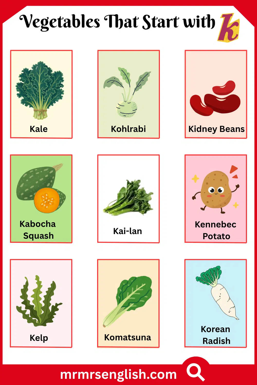 Vegetables That Start with K