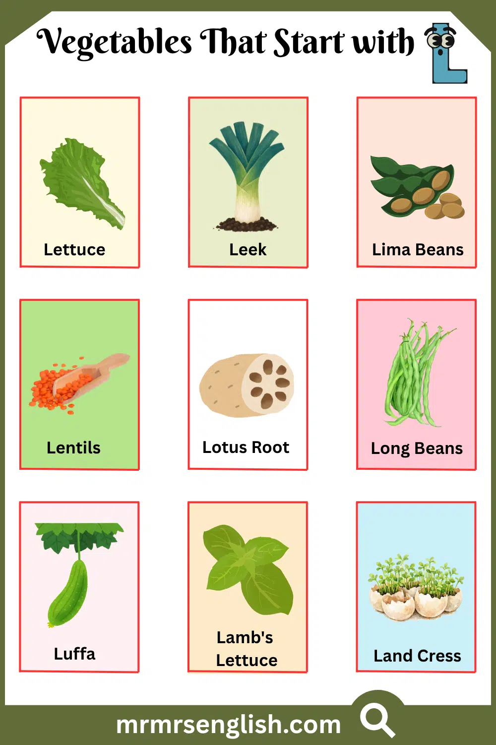 Vegetables That Start with L