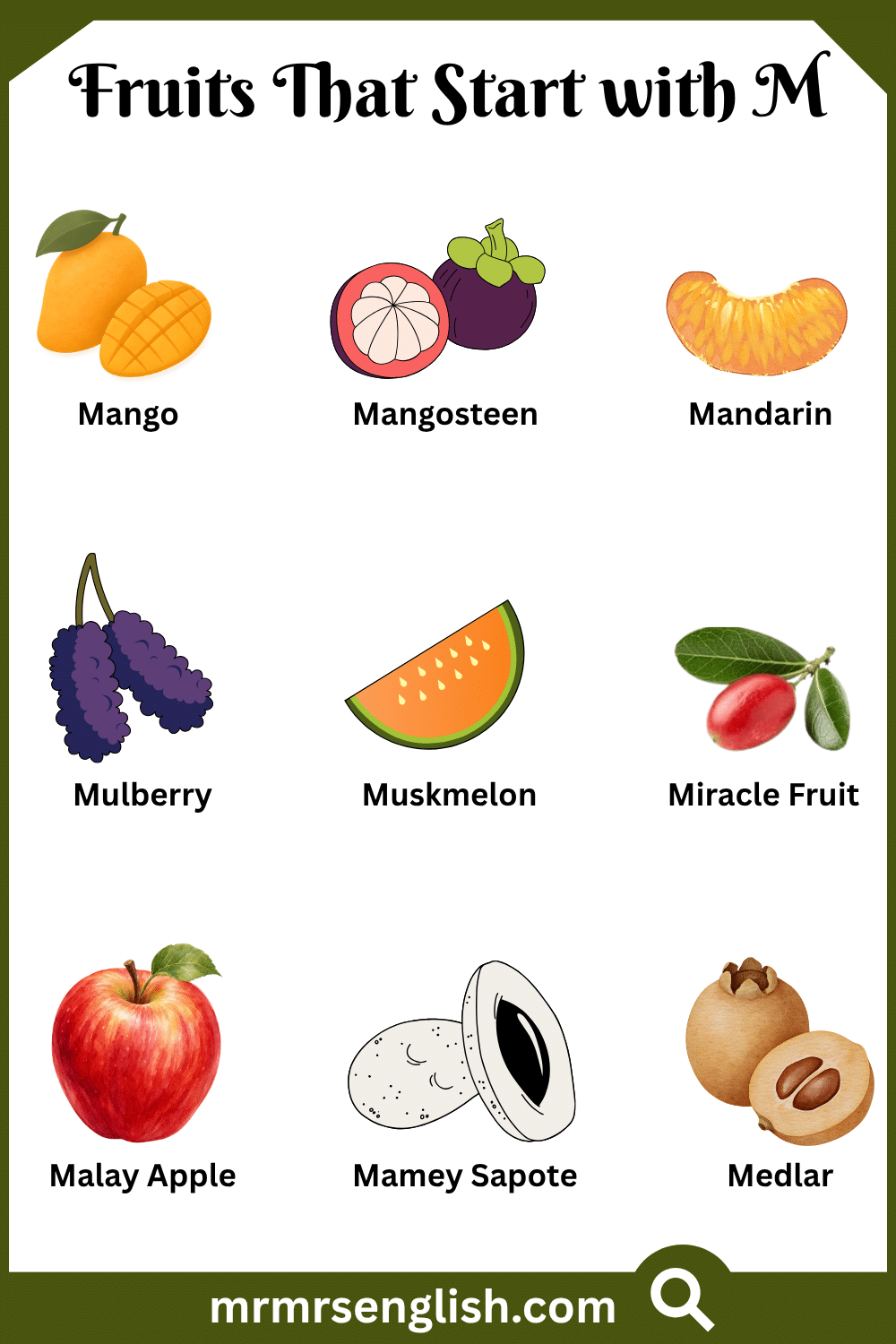Fruits That Start with M