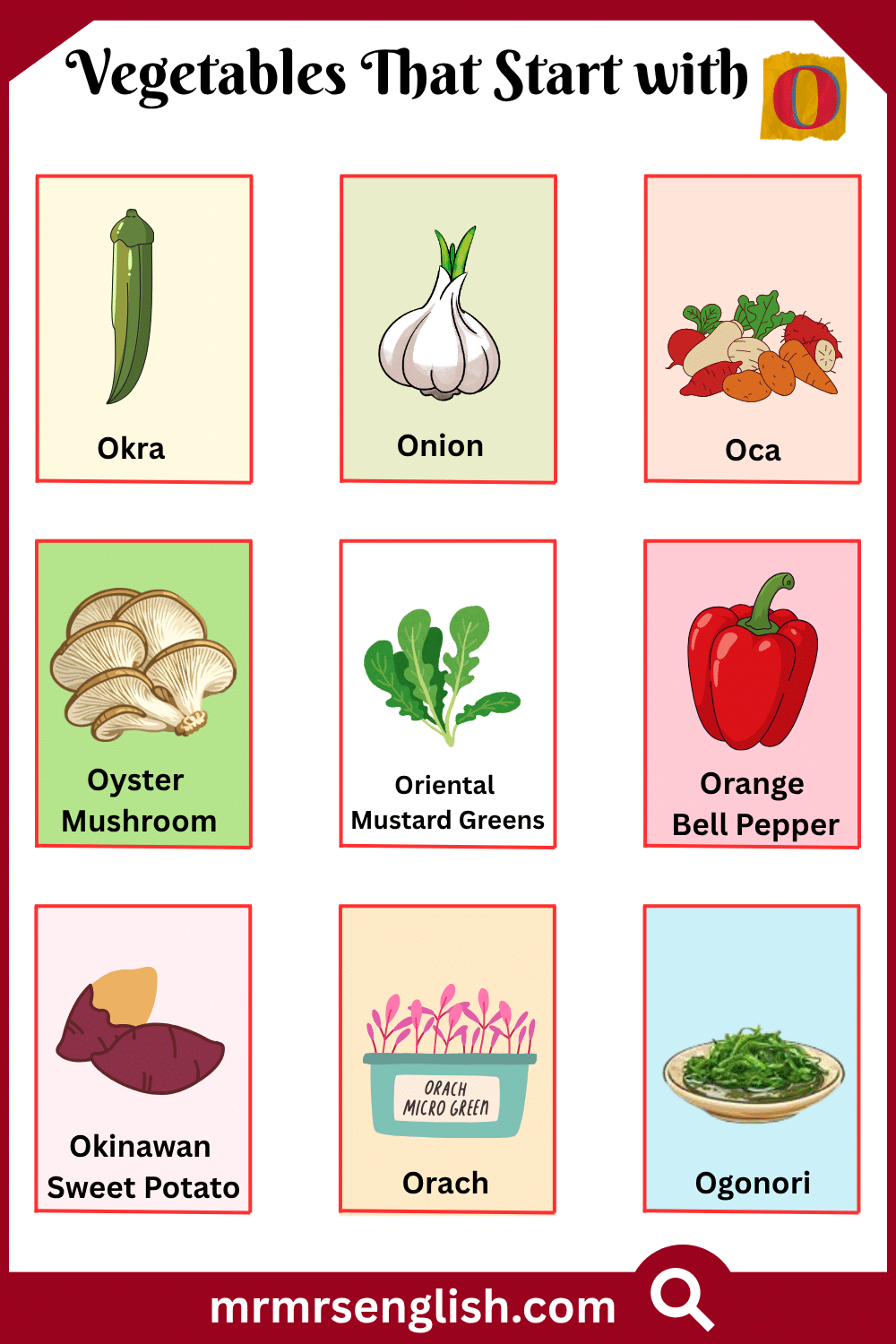 Vegetables That Start with O