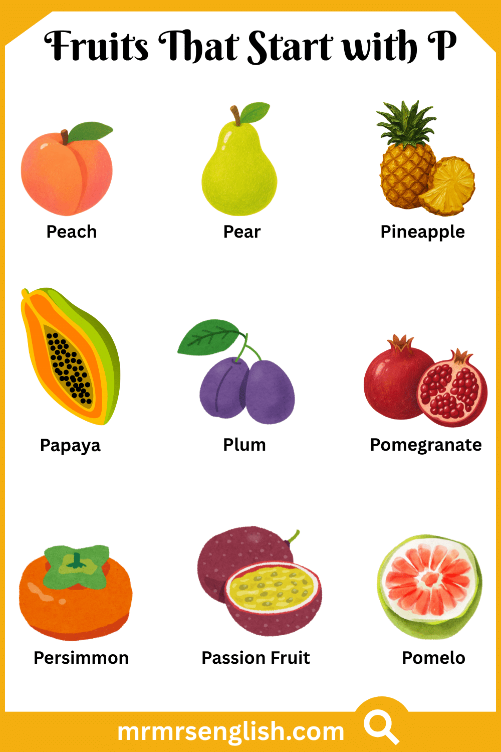 Fruits That Start with P