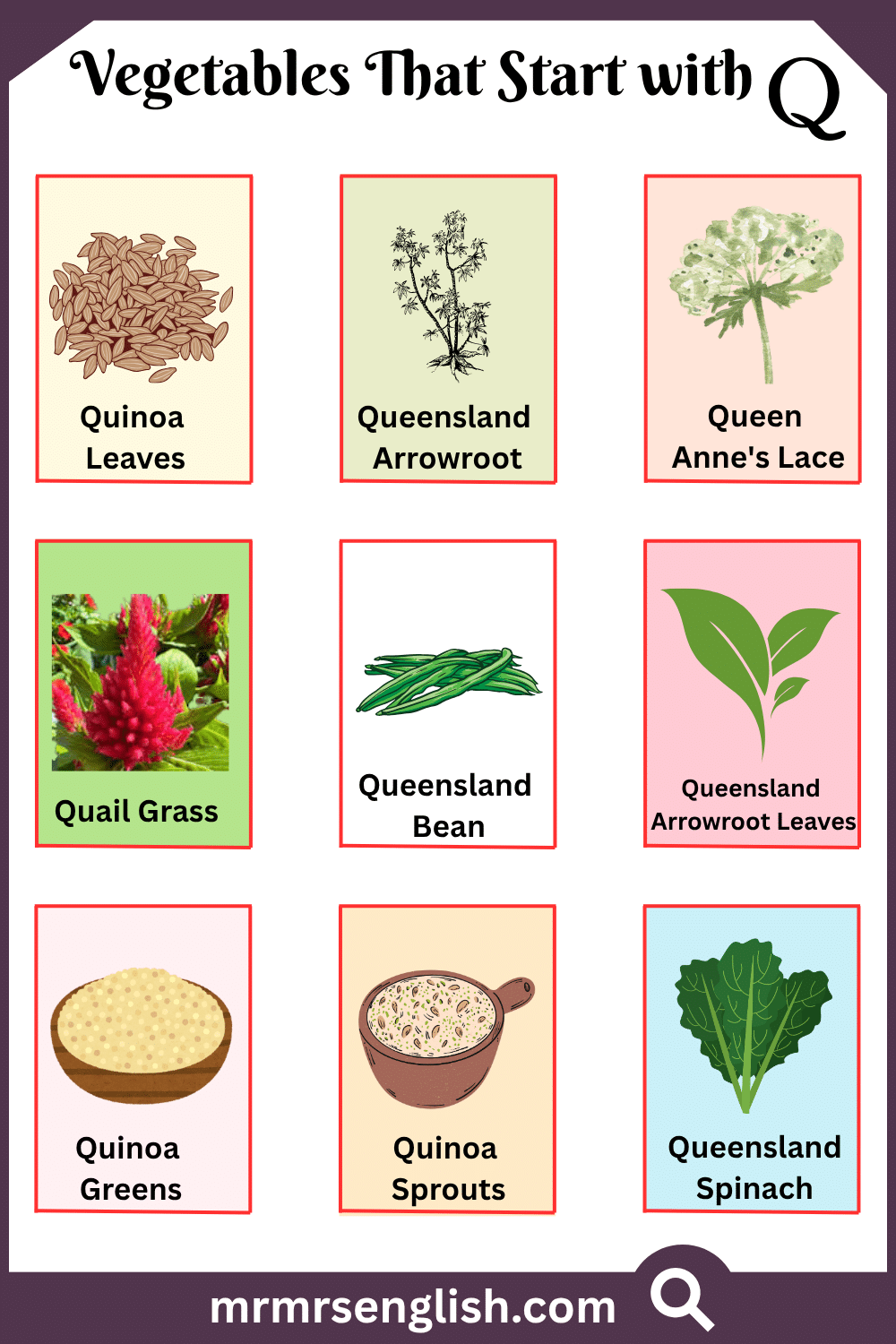 Vegetables That Start with Q