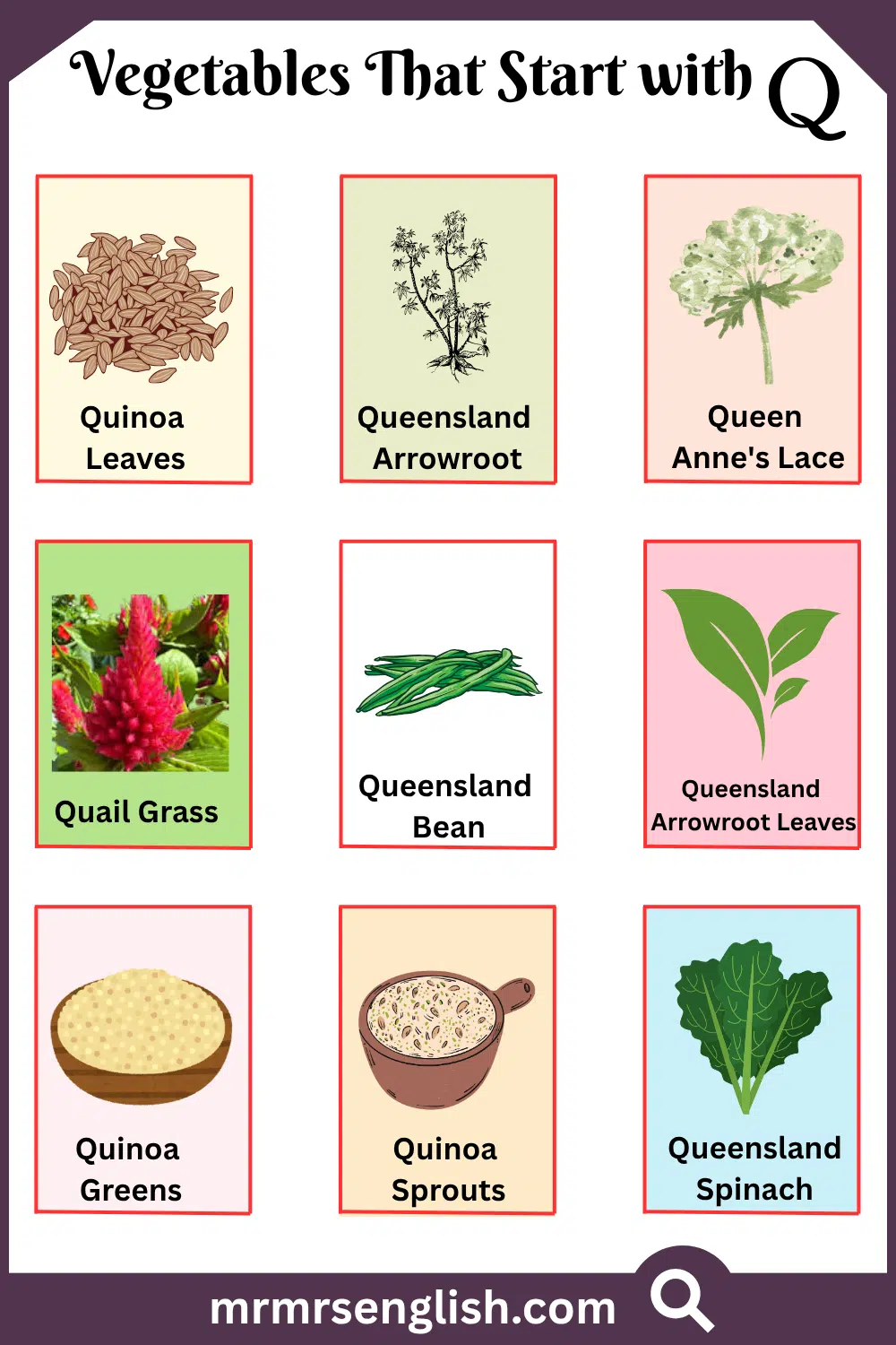 Vegetables That Start with Q