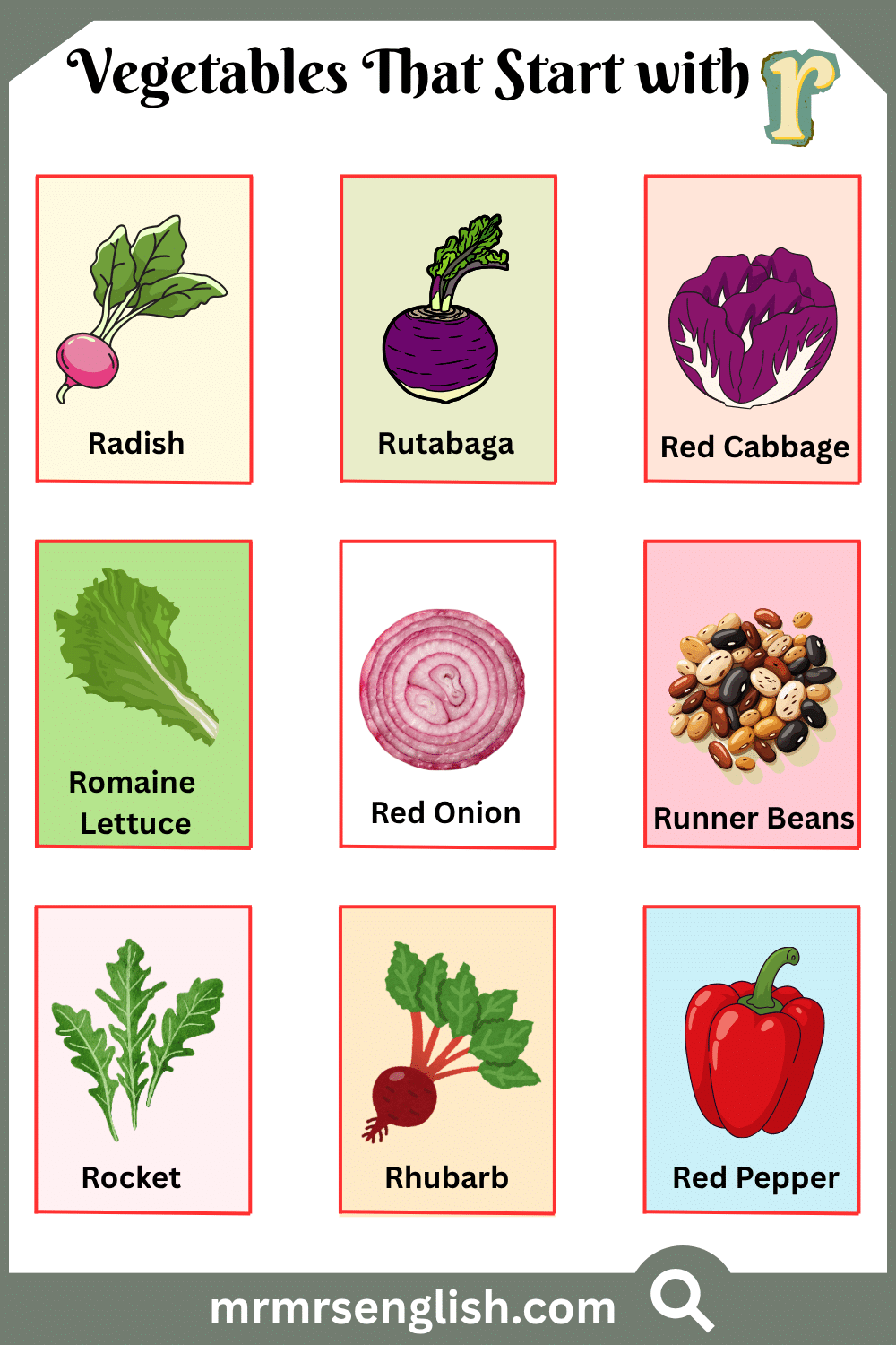Vegetables That Start with R