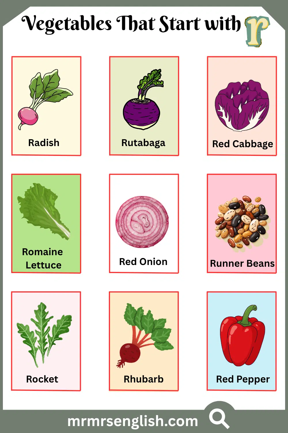 Vegetables That Start with R