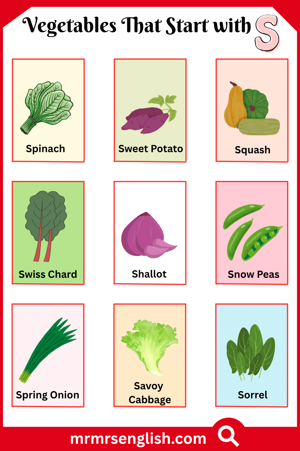 Vegetables That Start with S