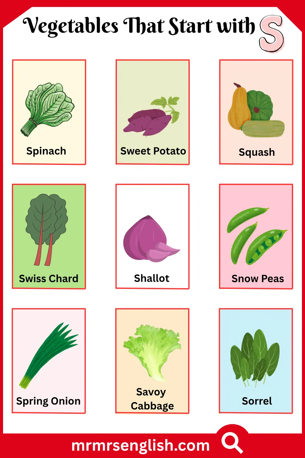 Vegetables That Start with S