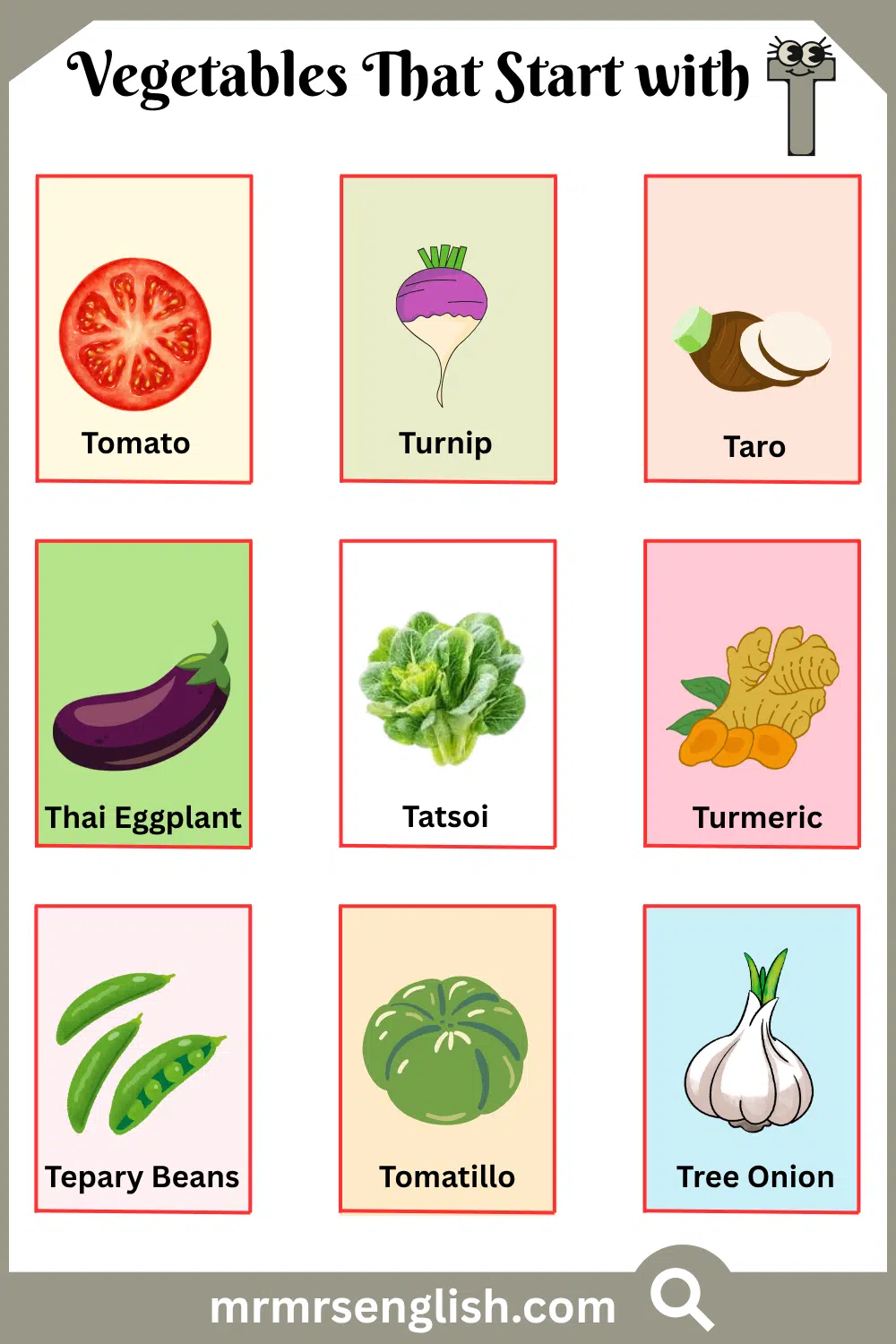 Vegetables That Start with T