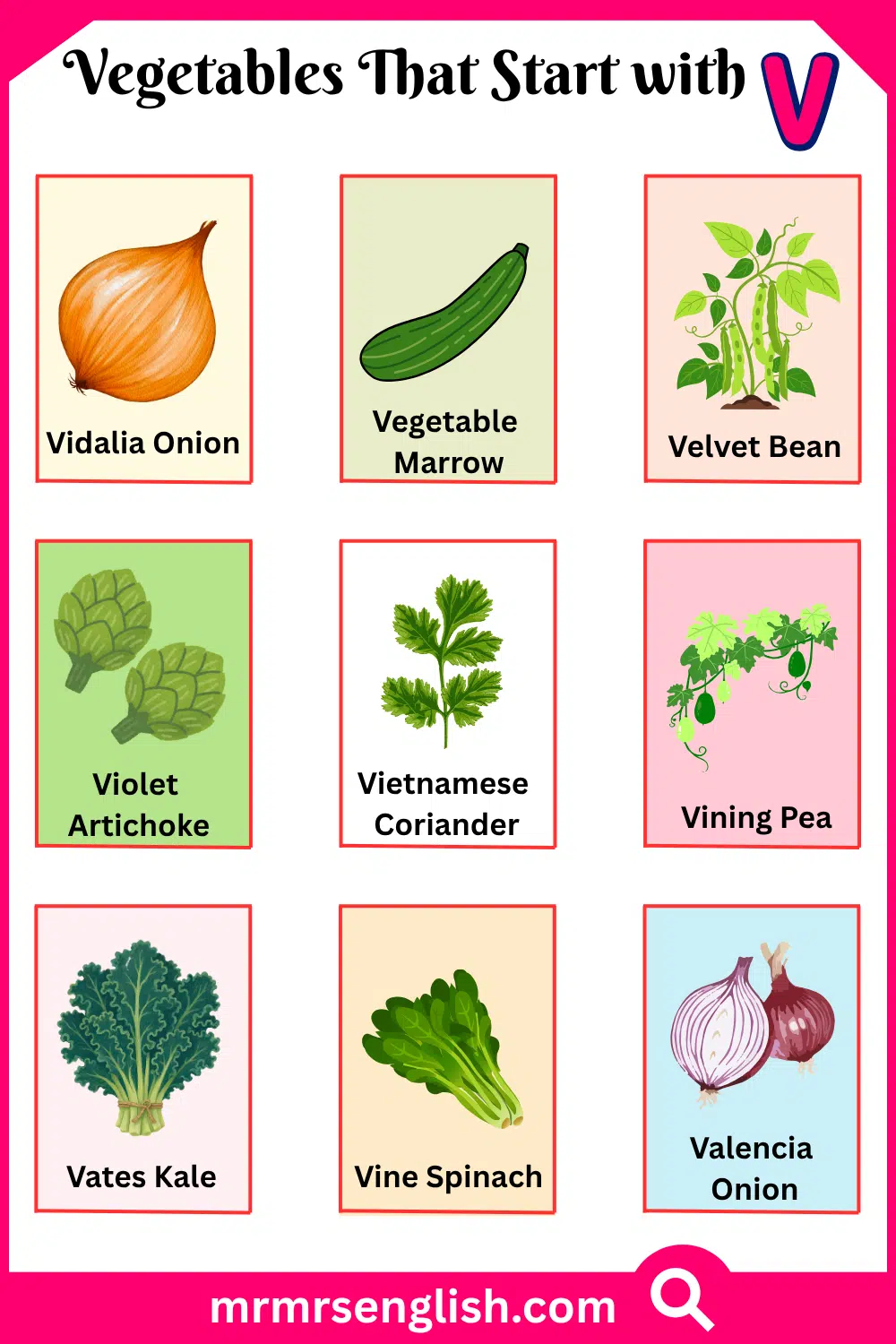 Vegetables That Start with V