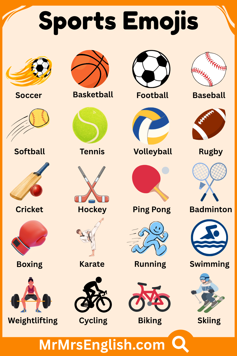Meanings of Sports Emojis with Pictures