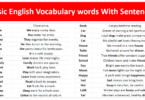 Vocabulary Words With Sentences | Making English Sentences