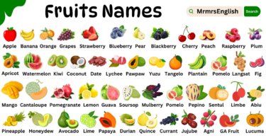 Fruits Vocabulary words with Sentences in English