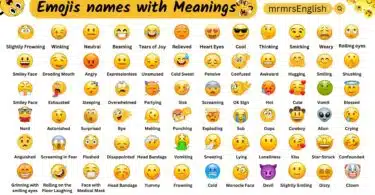 Emojis and Their Meaning in English with Pictures