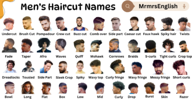 Haircut Names in English for Men with Pictures