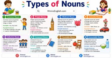 Types of Nouns with Examples and Definition in English