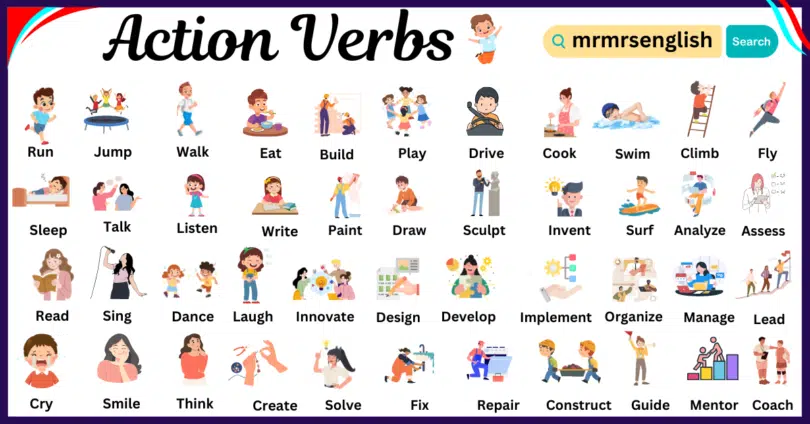 Common Action Verbs in English