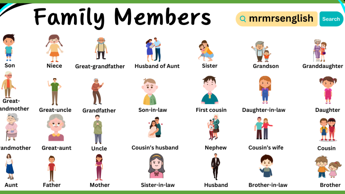 Family Members Vocabulary: Từ Vựng Thành Viên Gia Đình Chi Tiết Nhất