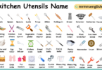 kitchen Utensils Name in English