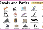 Types of Roads and Paths Name in English