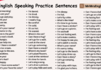 English Speaking Practice Sentences for Kids - 150+ Sentences