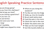 English Speaking Practice Sentences | Spoken English