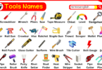 Tools Names with Pictures in English | 100 Tools Names