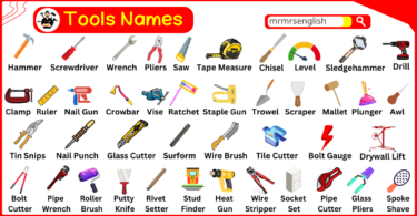 Tools Names with Pictures in English | 100 Tools Names