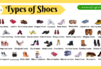 Types of Shoes Names in English with images