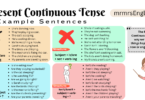 Example Sentences of Present Continuous Tense