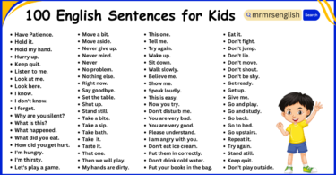 100 Useful English Sentences for Kids for Everyday Conversation