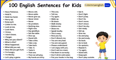 100 Useful English Sentences for Kids for Everyday Conversation
