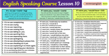 English Speaking Course Lesson 10 by Structures