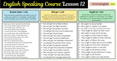 English Speaking Course Lesson 12 by Structures