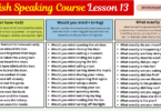 English Speaking Course Lesson 13 by Structures
