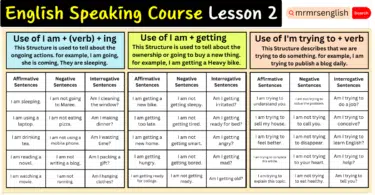 English Speaking Course by Structures Lesson 2