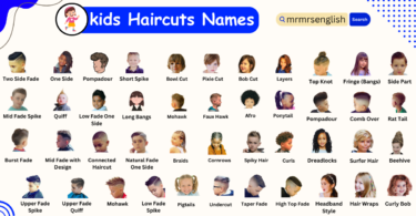 Haircuts Names for kids in English with Pictures