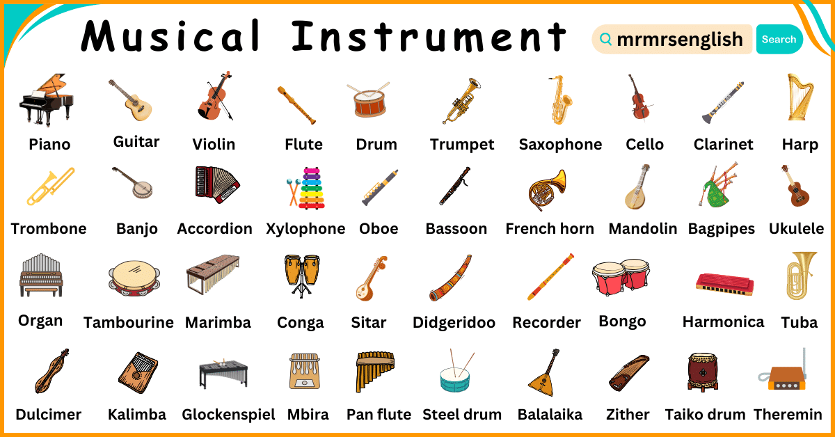 List Of Musical Instruments With Loud Sounds At Cody Chapple Blog