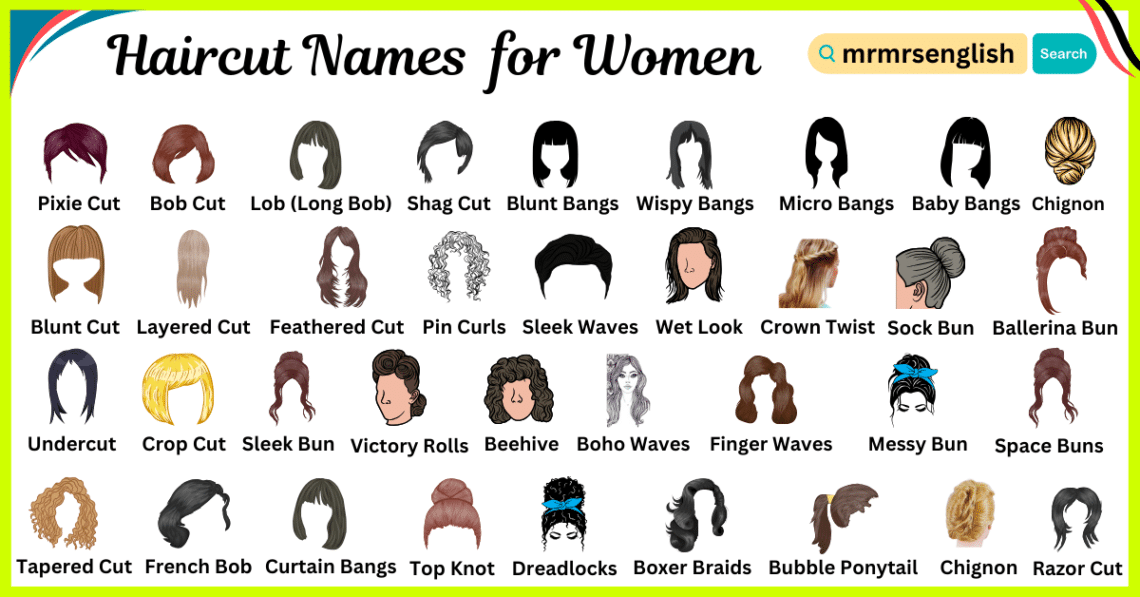 Haircuts Names For Girls In English With Their Pictures MR MRS ENGLISH